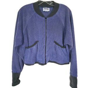 Vintage 1990s Peaces Bomber Cropped Jacket Size Small